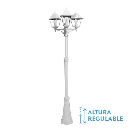 Abrila Spica Blanco - Farola Aluminio / Cristal 44 IP