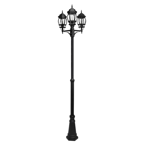 Abrila Caelum Negro - Farola Aluminio / Cristal 44 IP