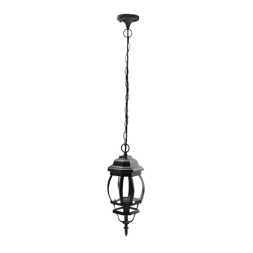 Abrila Caelum Negro - Colgante Exterior Clásico Aluminio / Cristal 44 IP