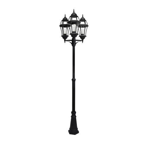 Abrila Becrux Negro - Farola Aluminio / Cristal 44 IP