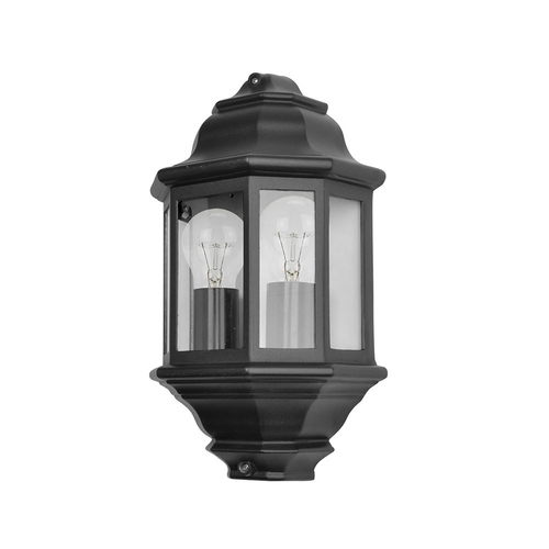 Abrila Shaula Negro - Aplique Exterior clásico Aluminio / Cristal 44 IP
