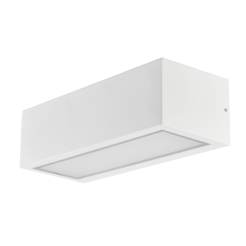 Abrila CONGA Blanco - Aplique Exterior Moderno Aluminio / Cristal 54 IP