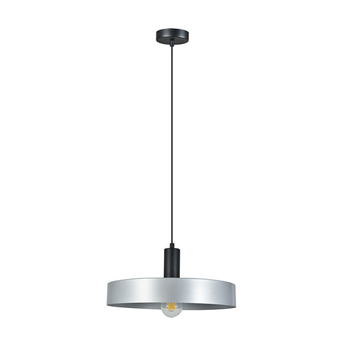 Abrila ALLENDE Negro / Plata - Colgante Moderno 1xE27 35 cm