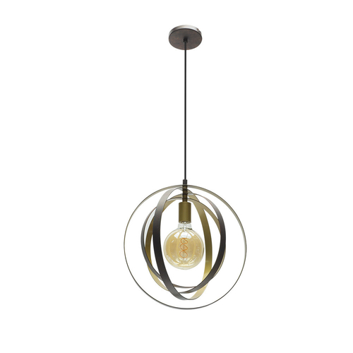 Abrila ENCAJE Marrón / Oro - Colgante Moderno 1xE27 37 cm