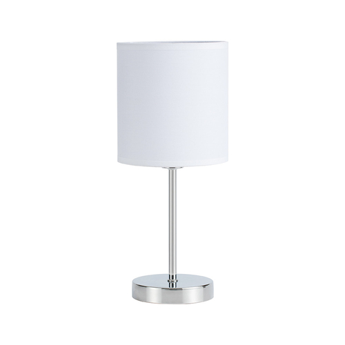 Abrila CHANZA Blanco / Cromo - Lámpara Sobremesa Moderno 1xE14 16 cm