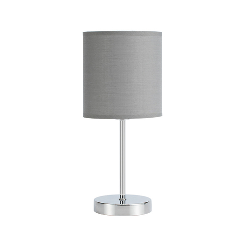 Abrila CHANZA Gris / Cromo - Lámpara Sobremesa Moderno 1xE14 16 cm