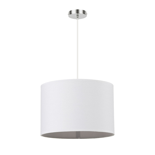 Abrila CHANZA Cromo / Blanco - Colgante Moderno 1xE27 30 cm