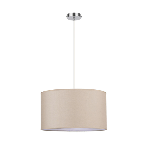 Abrila CHANZA Beige / Cromo - Colgante Moderno 2xE27 40 cm