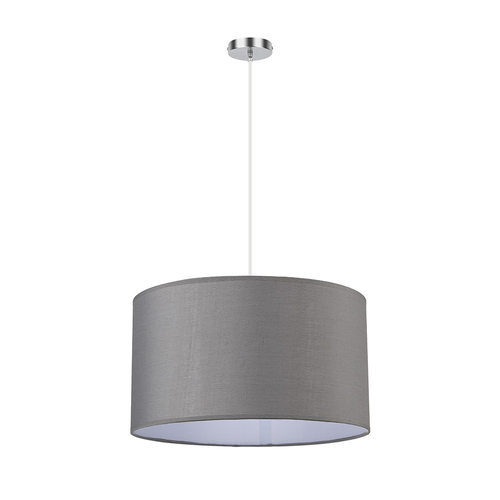 Abrila CHANZA Gris / Cromo - Colgante Moderno 2xE27 40 cm