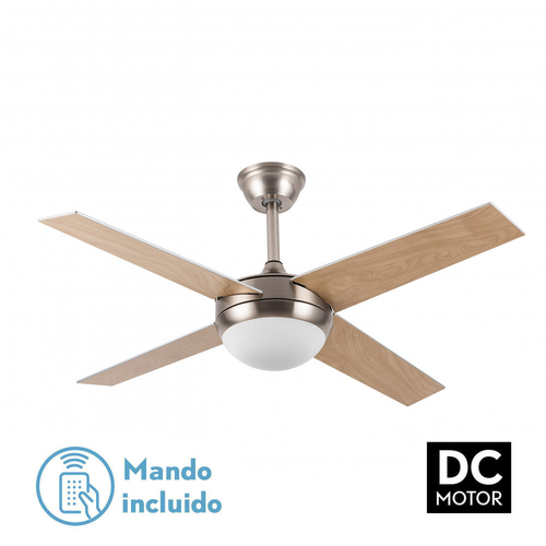 Abrila CIRO Níquel / Haya - Níquel / Plata - Ventilador de Techo Aspas Normales 220-240 V