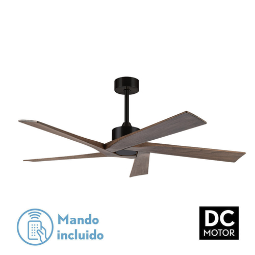 Abrila NADIR Negro/Nogal - Ventilador de Techo Aspas Normales sin Luz 220-240 V