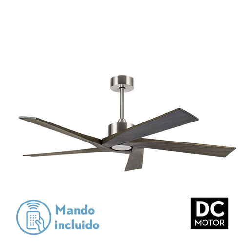 Abrila NADIR Níquel/Rústico - Ventilador de Techo Aspas Normales sin Luz 220-240 V