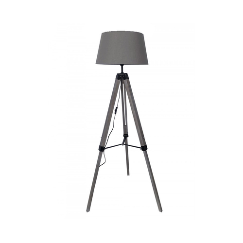 Abrila JULEN Gris/Negro - Lámpara Pie Salón Moderno Regx45x45 Cm