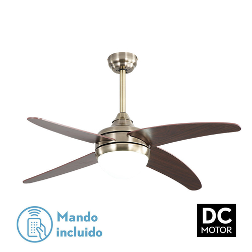 Abrila KLOD Cuero / Cerezo - Ventilador de Techo Aspas Normales 220-240 V