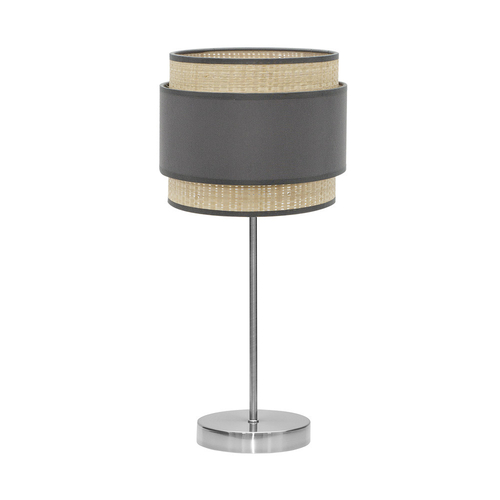 Abrila KANDY Natural/Gris - Lámpara Sobremesa Moderno 1xE27 30 cm