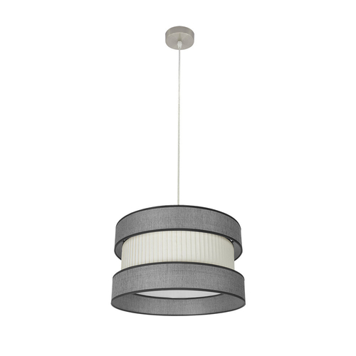 Abrila HOME Níquel/Gris-Beis - Colgante Moderno 1xE27 40 cm