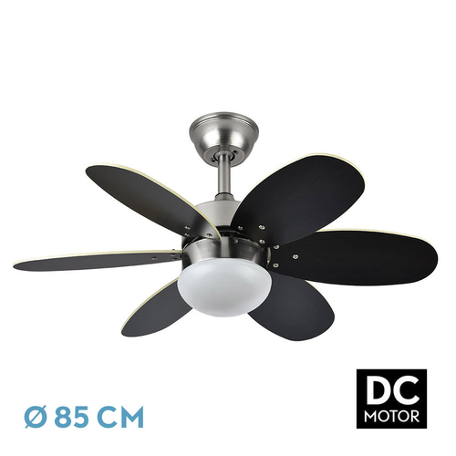 Abrila ALVES Niquel/Haya-Niquel/Wengue - Ventilador de Techo Aspas Normales 220-240 V