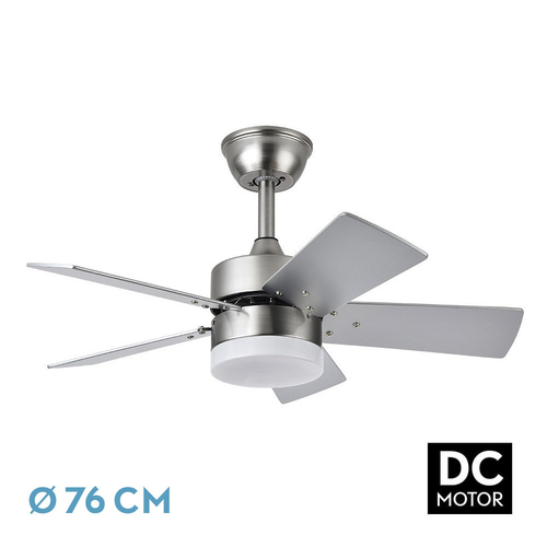Abrila MARTA Níquel / Haya - Níquel / Plata - Ventilador de Techo Aspas Normales 36 W F
