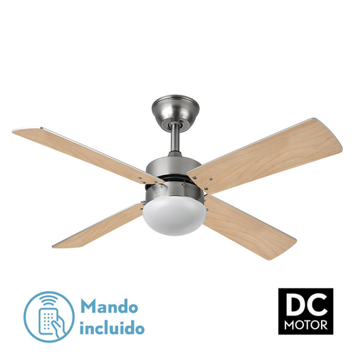 Abrila SOFIA Níquel / Plata - Níquel / Haya - Ventilador de Techo Aspas Normales 220-240 V