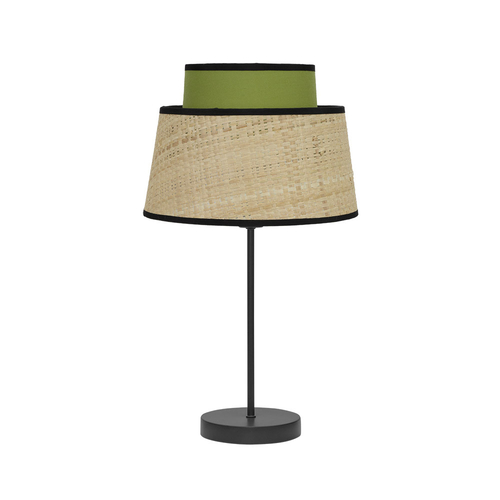 Abrila JIA Natural/Verde - Lámpara Sobremesa Moderno 1xE14 20 cm