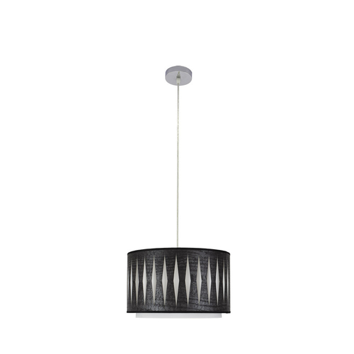 Abrila ALEXANDRA Cromo/Madera Negra - Colgante Moderno 1xE27 30 cm