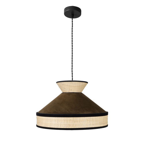 Abrila FABRIZIO Natural/Negro/Marrón - Colgante Moderno 1xE27 40 cm