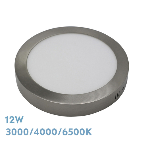 Abrila DIORITA Níquel - Downlight Superficie 12W 3000-4000-6500K