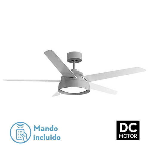 Abrila LEBECHE Gris/Blanco-Gris/Haya - Ventilador de Techo Aspas Normales 25 W F