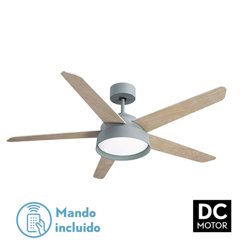 Abrila LEBECHE Verde/Blanco-Verde/Haya - Ventilador de Techo Aspas Normales 25 W F