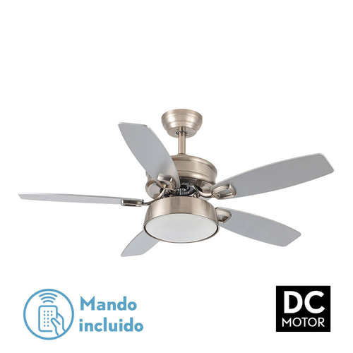 Abrila BRAW Níquel / Haya - Níquel / Plata - Ventilador de Techo Aspas Normales 30 W F