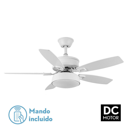 Abrila BRAW Blanco/Blanco-Blanco/Haya - Ventilador de Techo Aspas Normales 30 W F