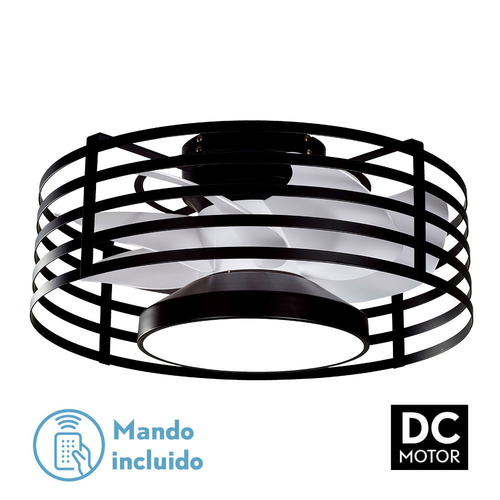Abrila XALOC Negro/Blanco - Ventilador de Techo Plafón 22 W F