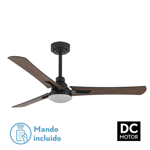 Abrila CORO Negro/Roble-Negro/Haya - Ventilador de Techo Aspas Normales 22 W F