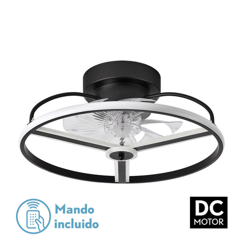 Abrila BORA Negro - Ventilador de Techo Plafón 60 W F