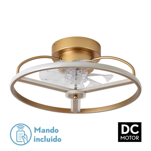 Abrila BORA Dorado - Ventilador de Techo Plafón 60 W F