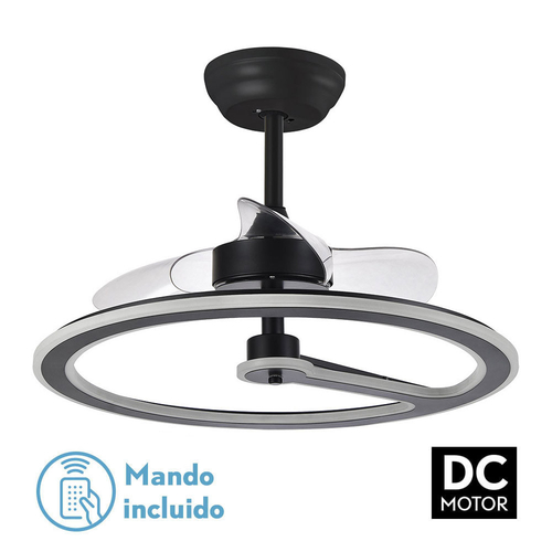 Abrila CHOM Negro - Ventilador de Techo Plafón 110 W F