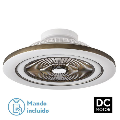 Abrila MATO Cuero - Ventilador de Techo Plafón 72 W F