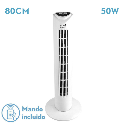 Abrila TUKA Blanco - Ventilador de Torre 220-240 V