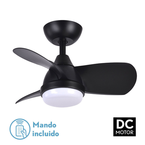 Abrila PIRDO Negro - Ventilador de Techo Aspas Normales 24 W F