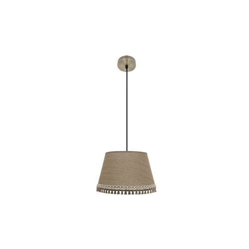 Abrila Ada Cuero/Arena - Colgante Moderno 1xE27 40 cm