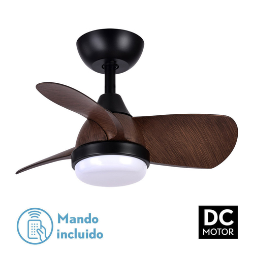 Abrila PIRDO Negro / Marrón - Ventilador de Techo Aspas Normales 24 W F