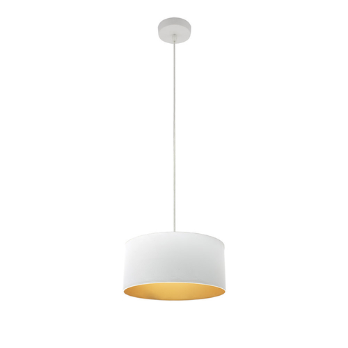 Abrila ANUSKA Blanco / Oro - Colgante Moderno 1xE27 30 cm