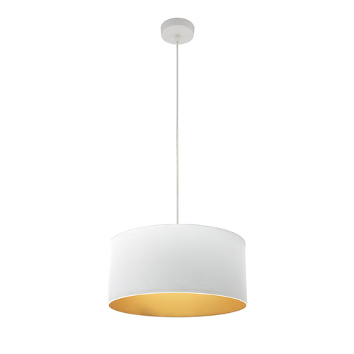 Abrila ANUSKA Blanco / Oro - Colgante Moderno 1xE27 40 cm