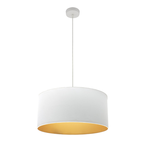 Abrila ANUSKA Blanco / Oro - Colgante Moderno 1xE27 50 cm