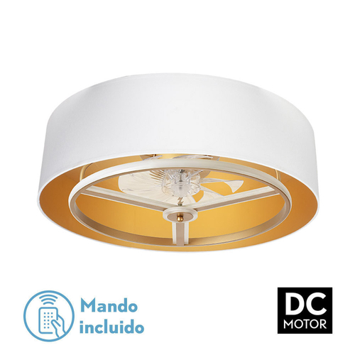 Abrila ANUSKA Blanco / Oro - Ventilador de Techo Plafón 60 W F