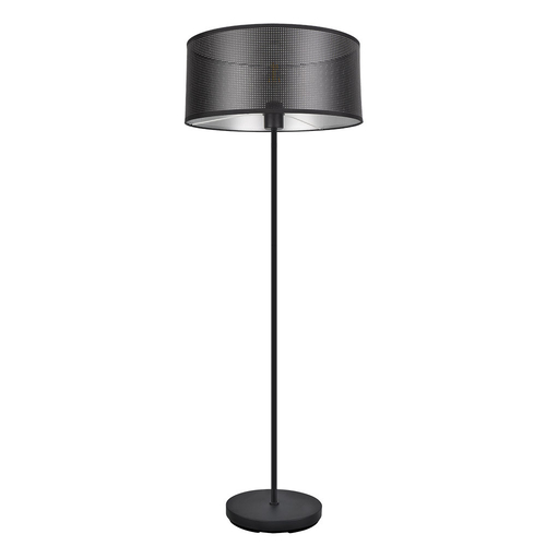 Abrila ANASTASIA Negro / Plata - Lámpara Pie Salón Moderno 1xE27 40 cm