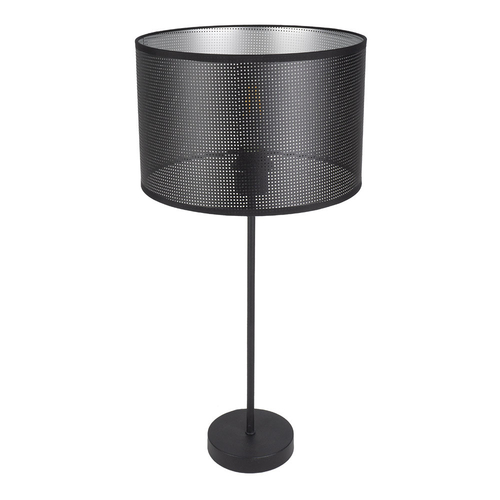 Abrila ANASTASIA Negro / Plata - Lámpara Sobremesa Moderno 1xE27 30 cm