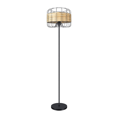 Abrila ZENDA Negro - Lámpara Pie Salón Moderno 1xE27 35 cm