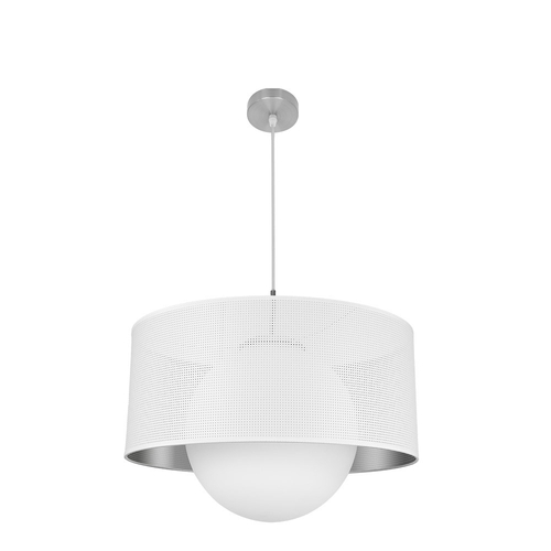 Abrila COSMICO Níquel/Blanco-Plata - Colgante Moderno 1xE27 50 cm