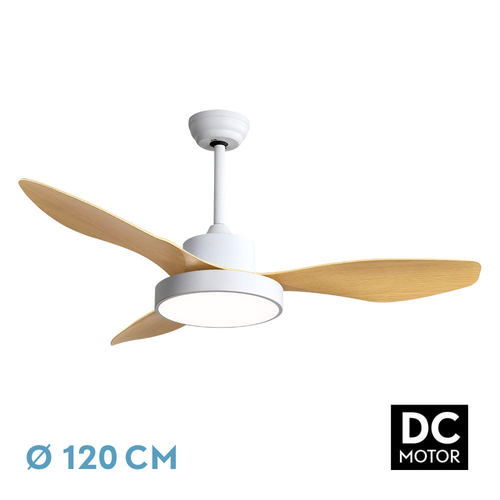 ABRILA Hayate Blanco/Haya - Ventilador de Techo Aspas Normales 48 W F